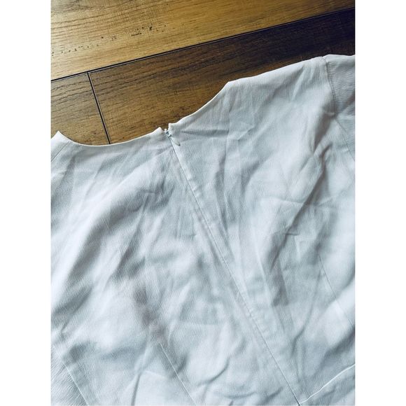 NWT Lewit Dress Size 14 White Wedding Bridal Women's V-Neck Flowy Boho - Picture 5 of 12